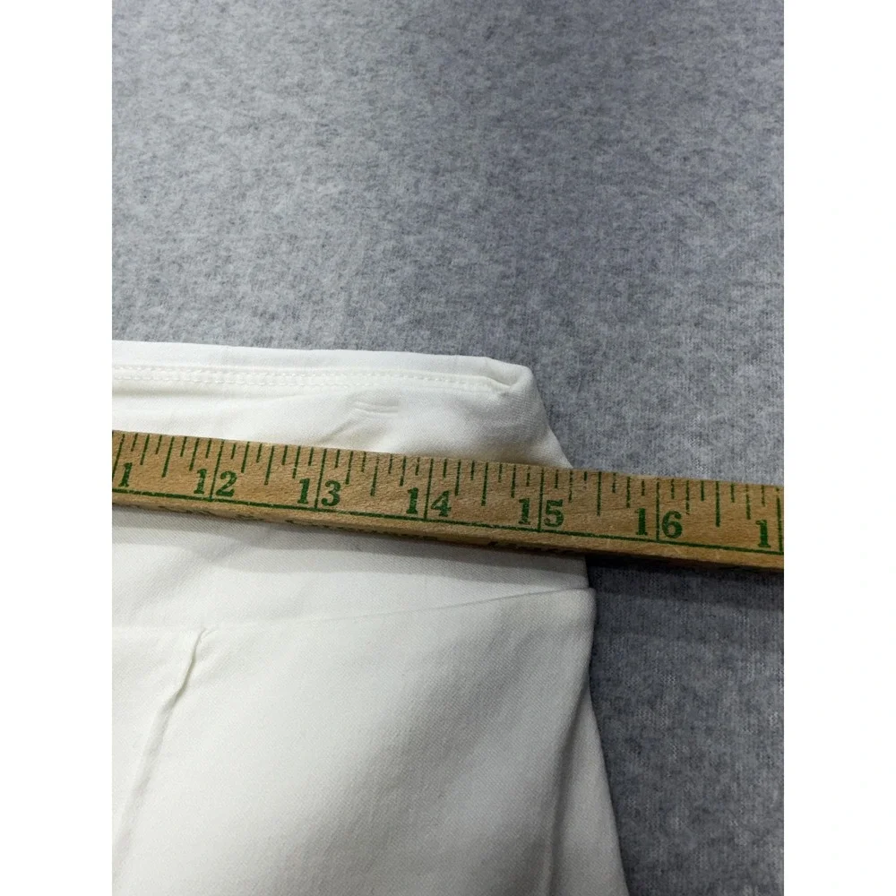 J. McLaughlin Womens 8 White Pull-On Straight Leg Stretch Pants Pockets - Picture 4 of 12